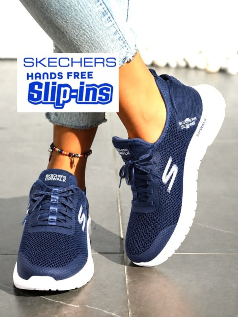 NEW - Women's HAND-FREE SLIP-IN Skechers Go-Walk Flex Grand Entry Sneakers 7 W